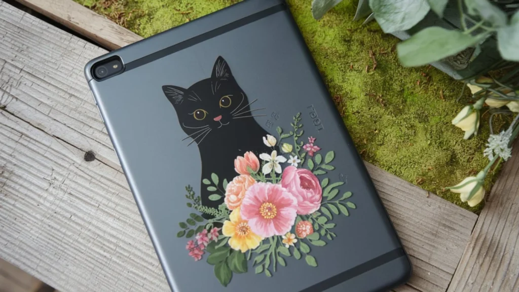 lenovo tab m9 black cat flower case